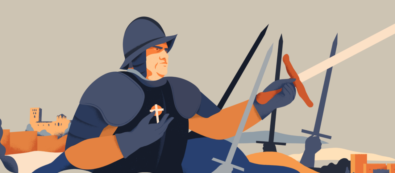 Fotograma ilustrado del documental Comuneros