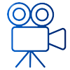 icono de cámara de vídeo antigua