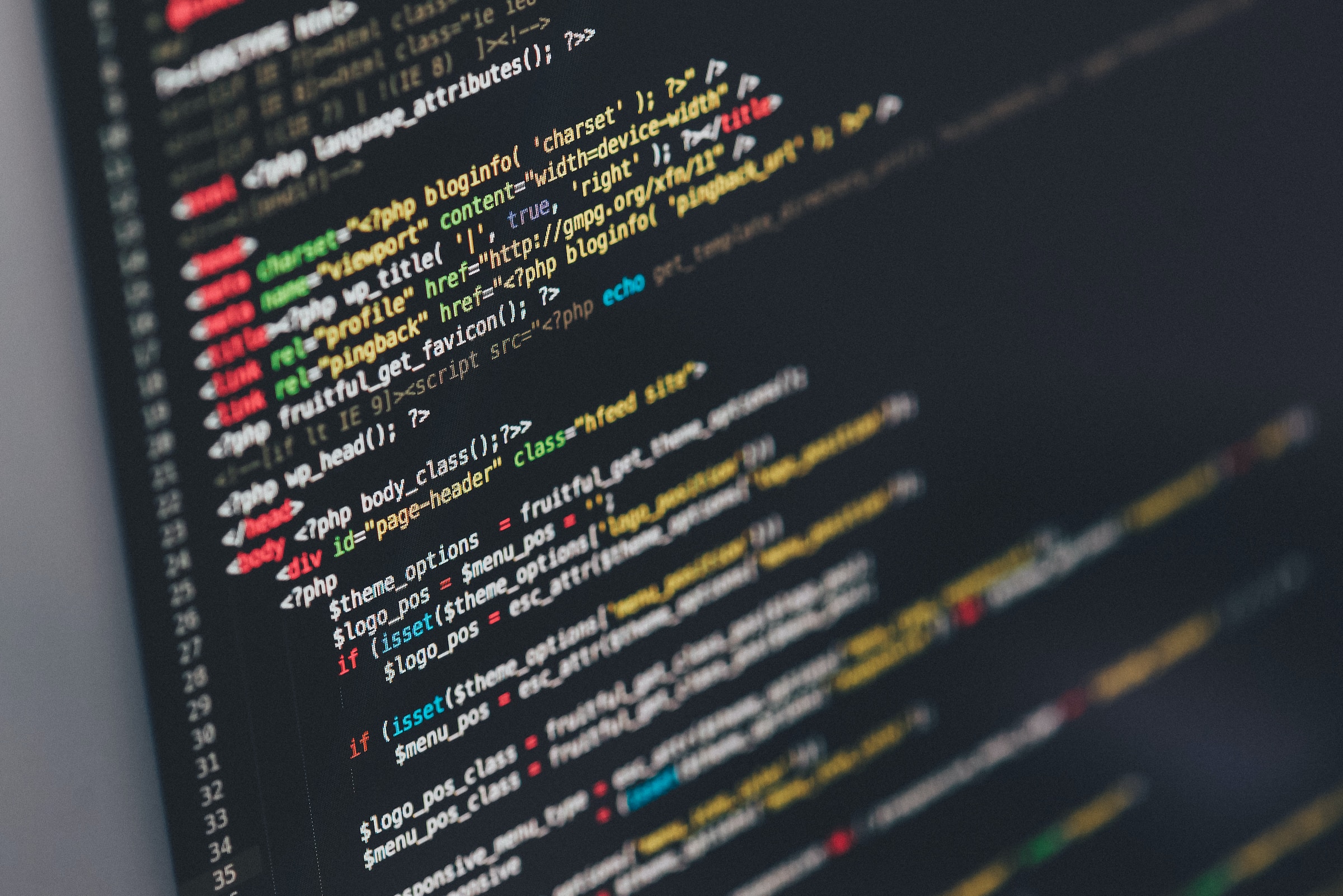Pantalla con código php
