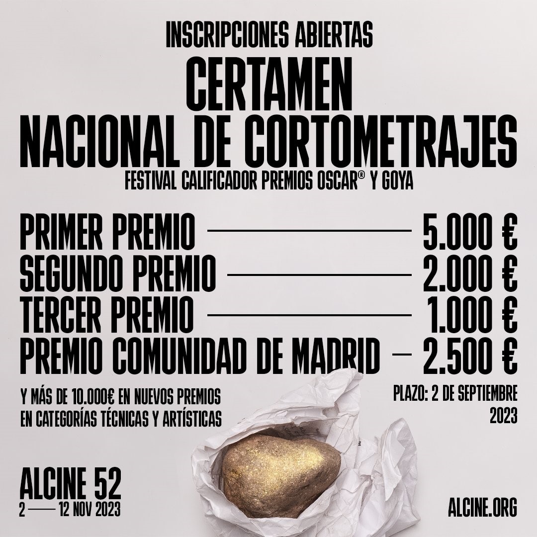 Banner de la edición 52 del festival de cortometrajes Alcine