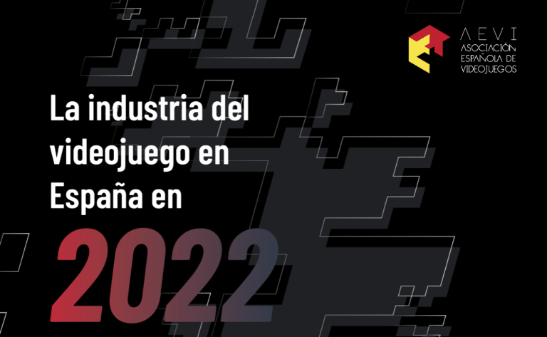 Imagen de la portada del anuario 2022 de AEVI sobre la industria del videojuego en España