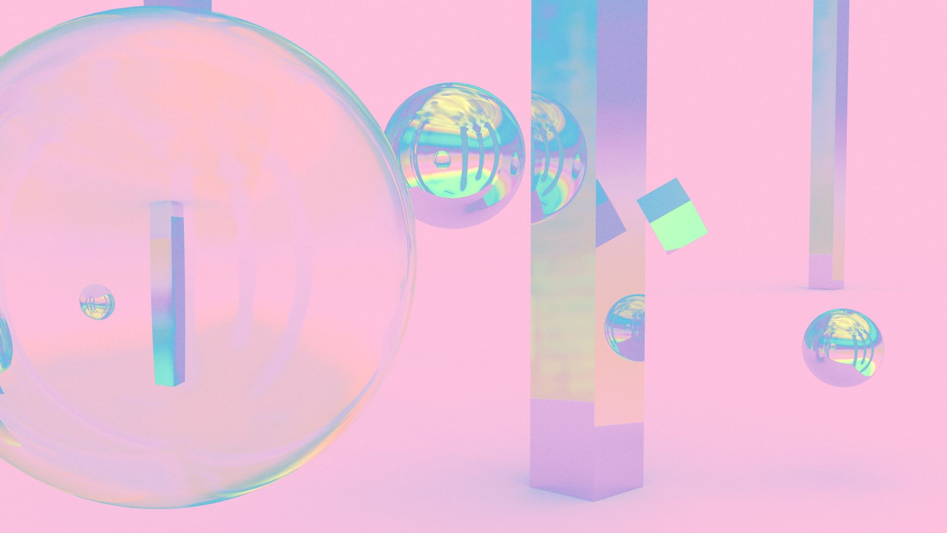 figuras geométricas sobre fondo rosa 