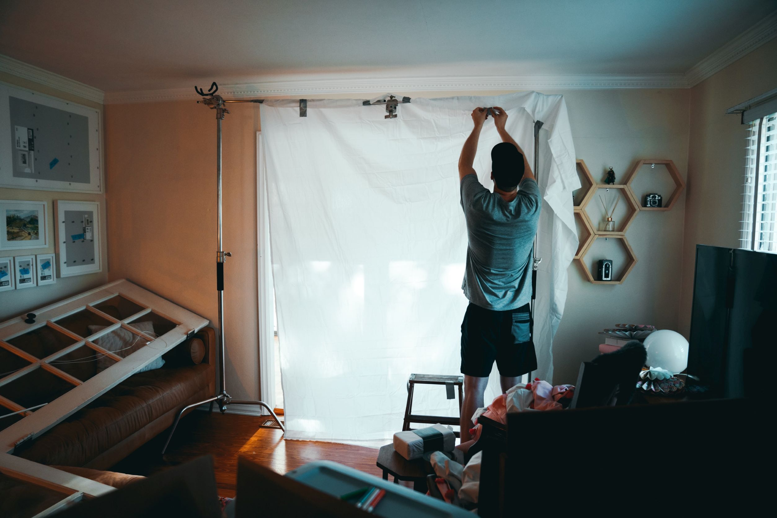 Set de rodaje en interior. 