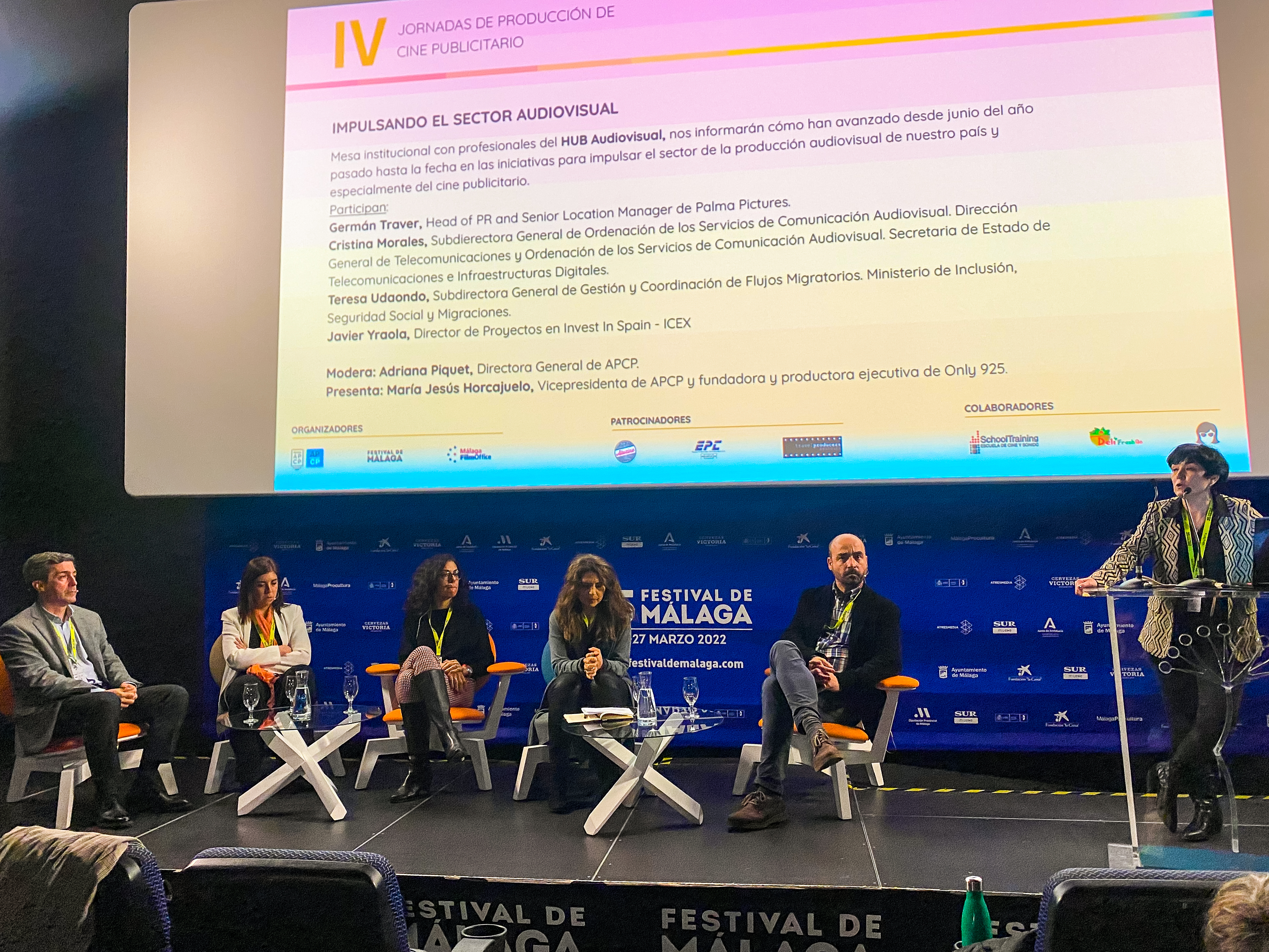 ponentes de la IV jornada de cine publicitario del festival de málaga
