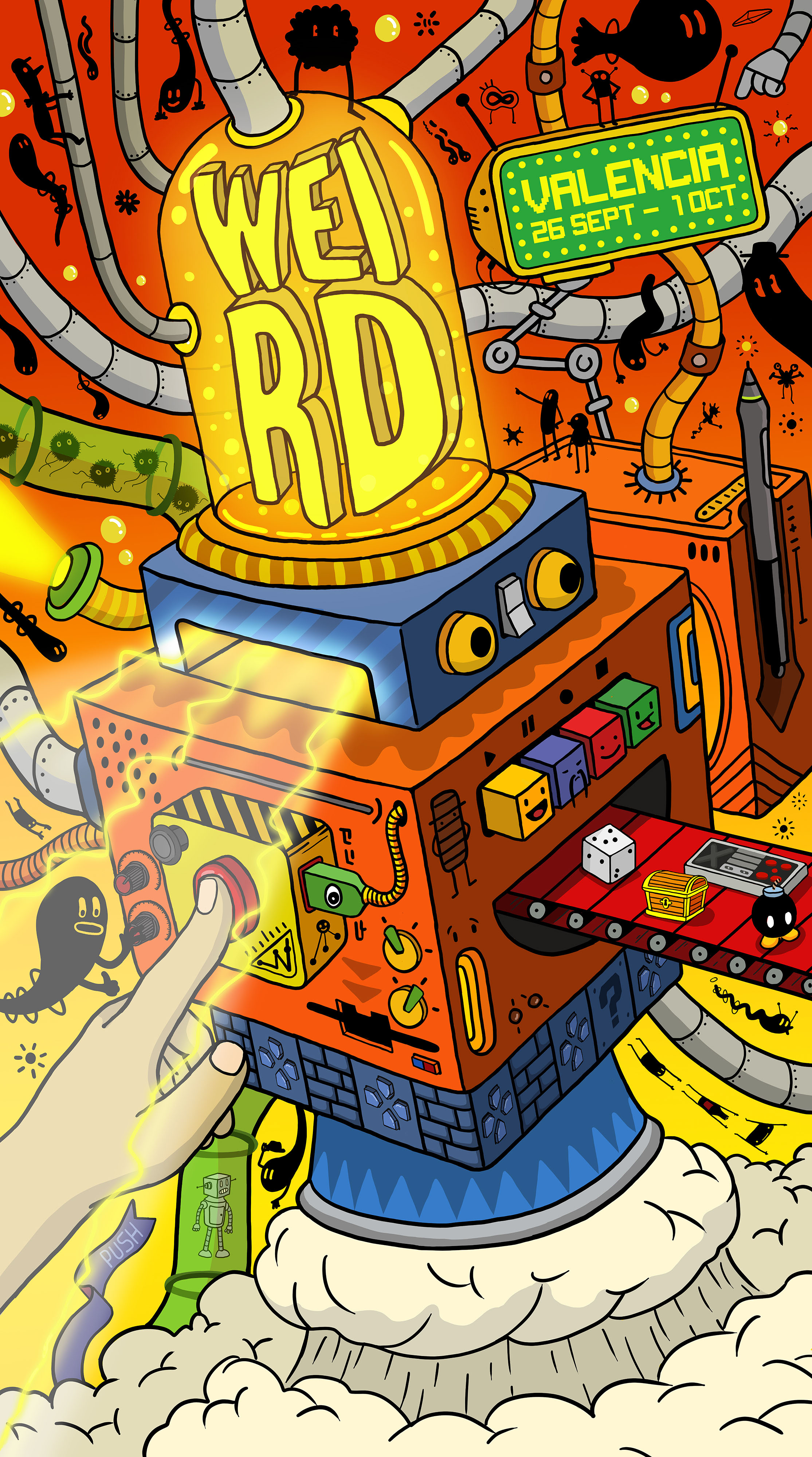 Cartel Weird 2023. El cartel está diseñado por Jossie Malis