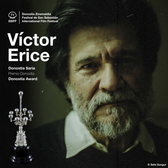 Cartel del premio Donostia a Víctor Erice