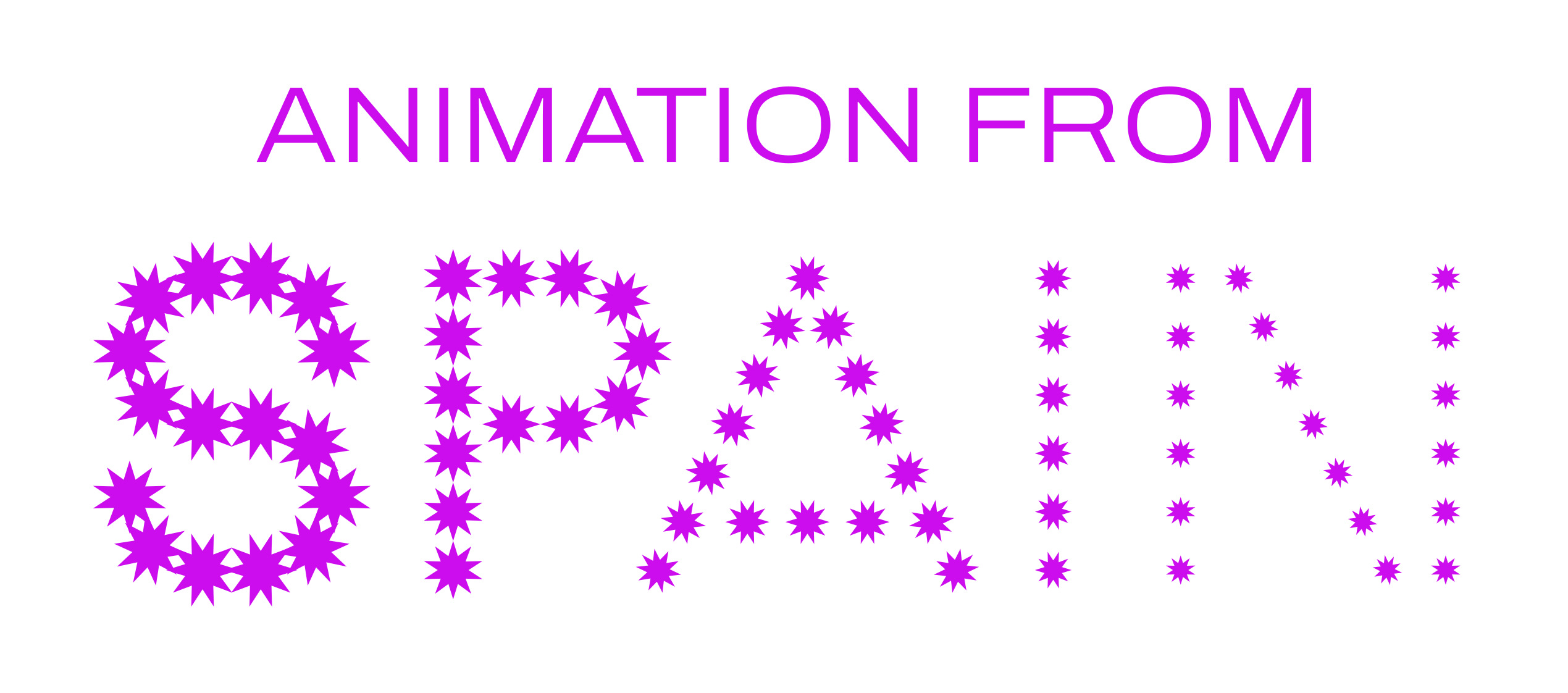 Logo Animation From Spain de color morado sobre fondo blanco