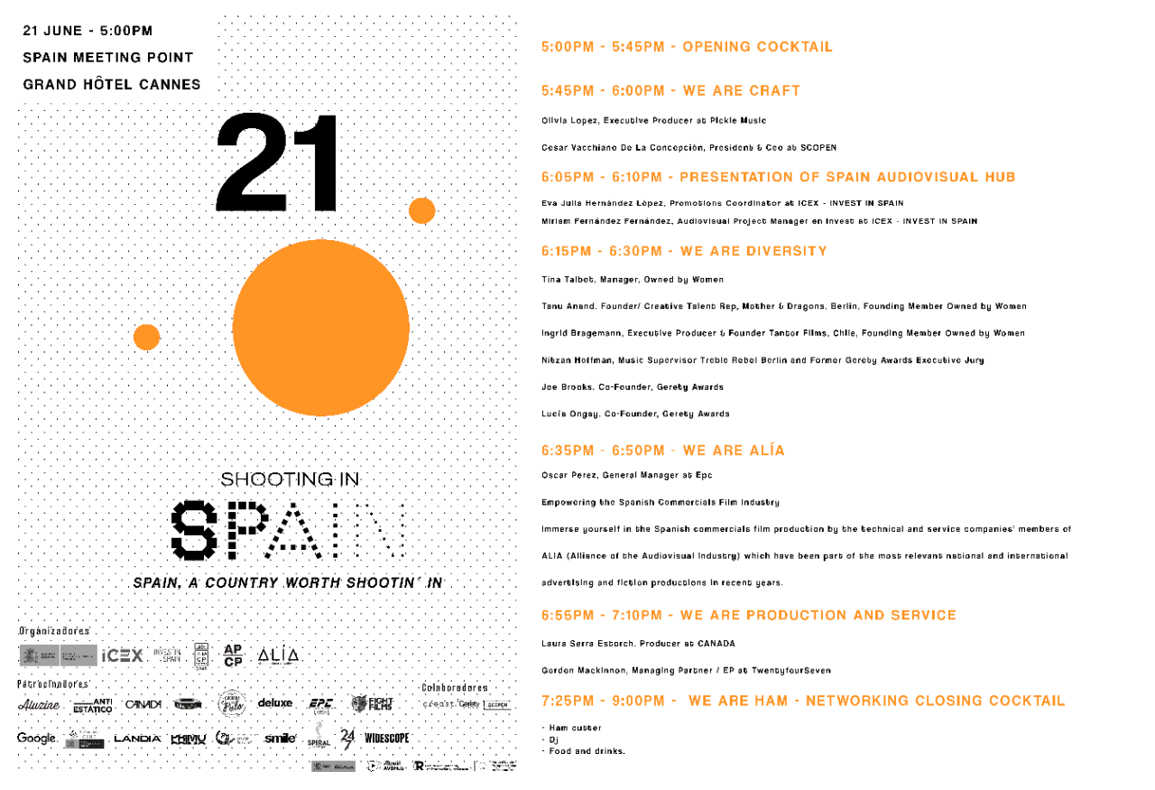 Programa Shooting in Spain en Cannes