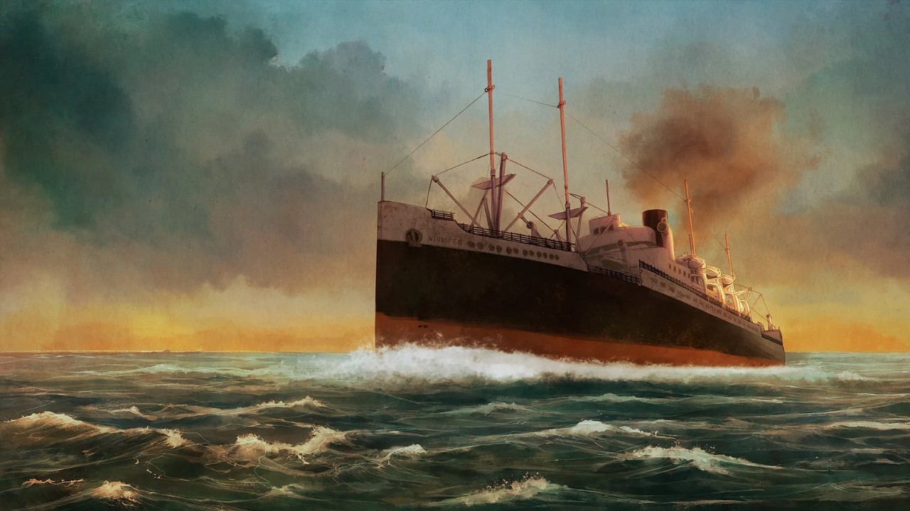 Fotograma de la película "Winnipeg, el barco de la esperanza"
