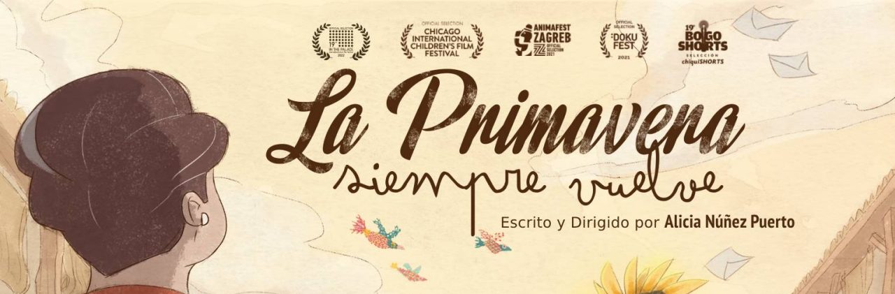 Cartel del cortometraje de animación La Primavera siempre vuelve