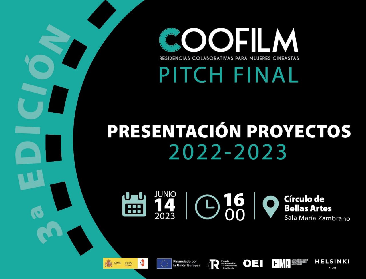 Banner de la jornada de Pitch Final de la 3a edición del programa de residencias Coofilm