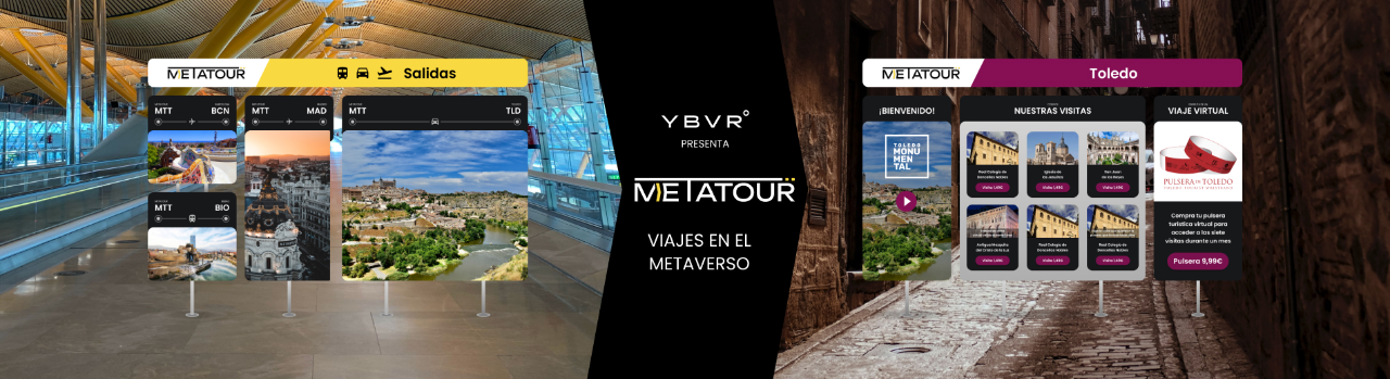 Anuncio publicitario de la solución "Metatour" de la empresa Yerba Buena VR