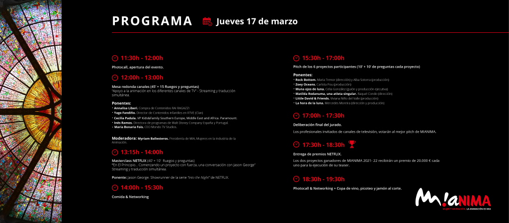 Programa evento clausura MIANIMA 2021/2022