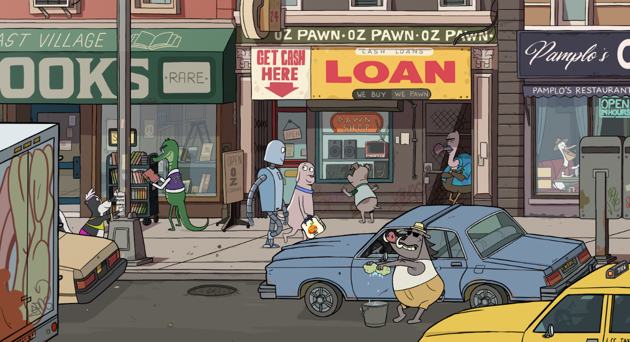 Fotograma de la película "Robot Dreams"